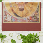 アンティークコペルニ太陽のカンヴィンテージ天文学 キッチンタオル (折り畳み)