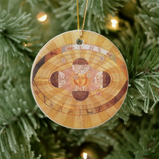 アンティークコペルニ太陽のカンヴィンテージ天文学 セラミックオーナメント (ツリー)