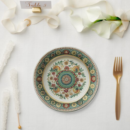 アンティークコルニロブブラザーズ磁器紙プレート ペーパープレート (ウェディング)