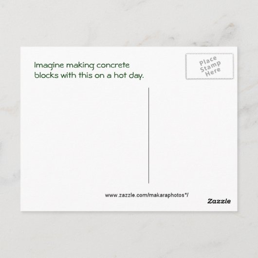 アンティークコンクリートメーカーはがきカスタマイズ- ポストカード (裏面)