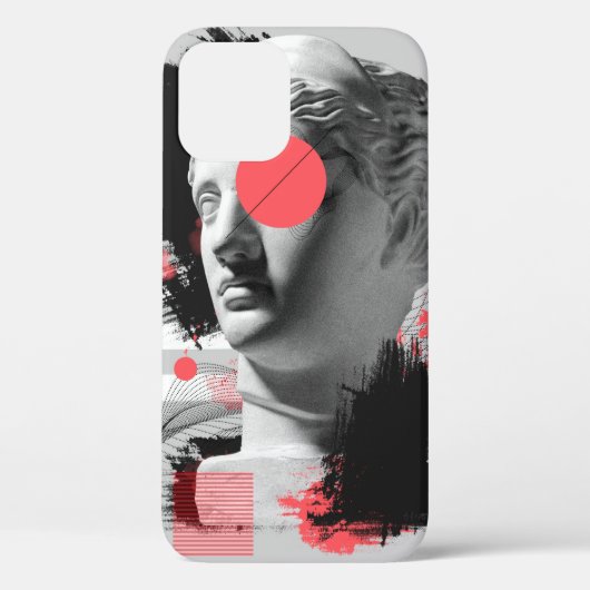 アンティークコンテンポラリー像頭付きアートコラージュ  Case-Mate iPhoneケース (裏面)