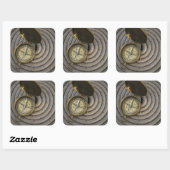 アンティークコンパスオンサイロボートデッキ スクエアシール (シート)