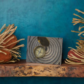 アンティークコンパスオンサイロボートデッキ フォトプラーク (側面)