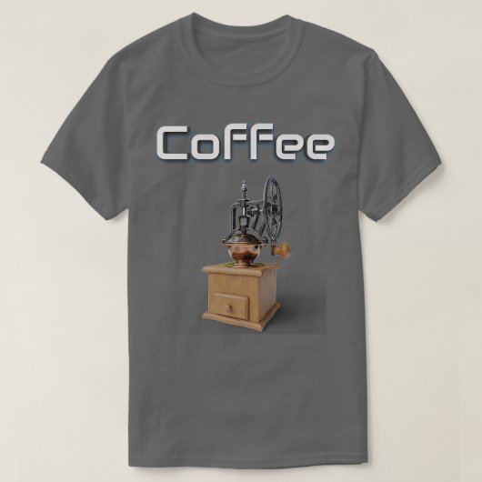 アンティークコーヒーグラインダー Tシャツ (デザイン正面)