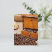 アンティークコーヒービン/グラインダー ポストカード (スタンド正面)