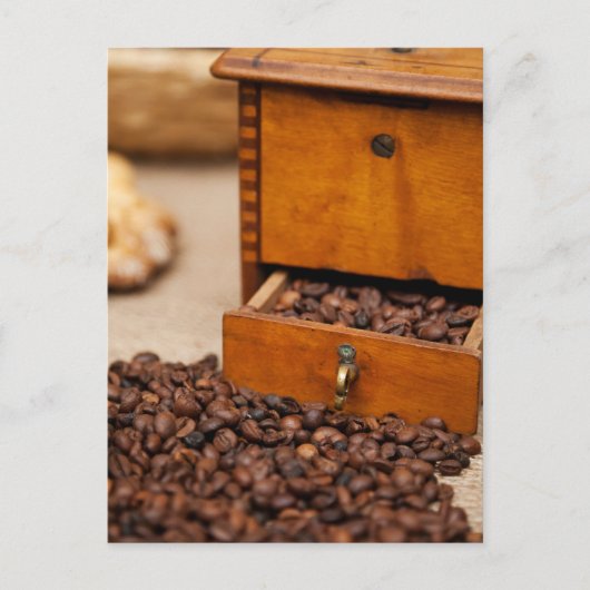 アンティークコーヒービン/グラインダー ポストカード (正面)