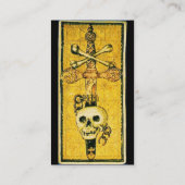 アンティークゴシックのタロットソードのエーススカル&ボーン 名刺 (裏面)