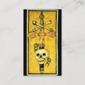 アンティークゴシックのタロットソードブラックイエローのエース 名刺 (裏面)