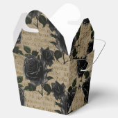 アンティークゴシック様式ブラックバラと書道 フェイバーボックス (オープン)