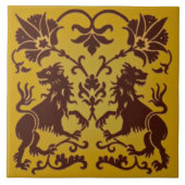 アンティークゴシック紋章デザイン再生瓦 タイル (正面)