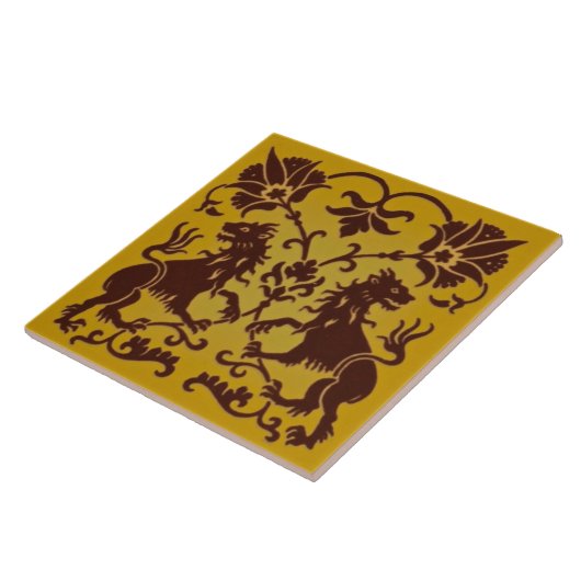 アンティークゴシック紋章デザイン再生瓦 タイル (側面)