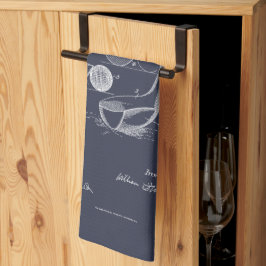 アンティークゴルフクラブ1900、特許スケッチ キッチンタオル