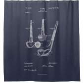 アンティークゴルフクラブ1900、特許スケッチ シャワーカーテン (正面)