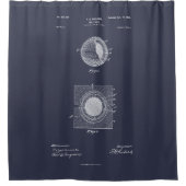 アンティークゴルフボール1902、特許スケッチ シャワーカーテン (正面)