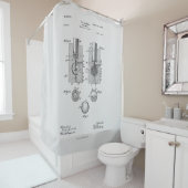 アンティークゴルフボール1902、特許スケッチ シャワーカーテン (インサイチュ)