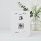 アンティークゴルフボール1902、特許スケッチ ポストカード (スタンド正面)