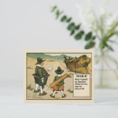 アンティークゴルフ規則10漫画 ポストカード (スタンド正面)