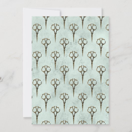 アンティークゴールデンシザーヴィンテージ美容院 セーブザデート (裏面)