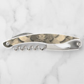 アンティークゴールデンマンダラアートテクスチャード花 ソムリエナイフ (裏面)