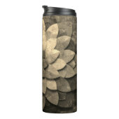 アンティークゴールデンマンダラアートテクスチャード花 タンブラー (回転右)