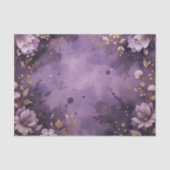 アンティークゴールデン花びら&プラムトワイライトデクページ 薄葉紙 (正面)