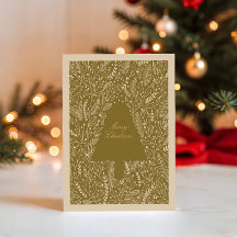 アンティークゴールドのクリスマスグリーン