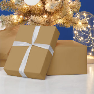 アンティークゴールドのクリスマス便り ラッピングペーパー