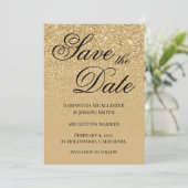 アンティークゴールドグリッターグラデーション セーブザデート (スタンド正面)