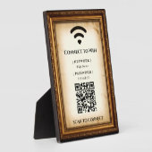 アンティークゴールドフレームWiFiパスワード飾り板 フォトプラーク (側面)