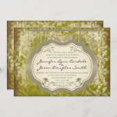アンティークサインカントリー動揺して結婚式招待状 招待状 (正面/裏面)