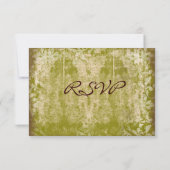 アンティークサインカント動揺してリー結婚式の出欠確認カード 出欠カード (裏面)