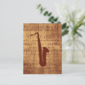 アンティークサックス ポストカード (スタンド正面)