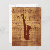 アンティークサックス ポストカード (正面/裏面)