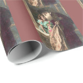 アンティークサンタアンドガールクリスマス ラッピングペーパー (ロールコーナー)