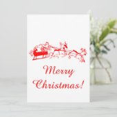 アンティークサンタアンドスレイラージクリスマスギフトラベル シーズンカード (スタンド正面)