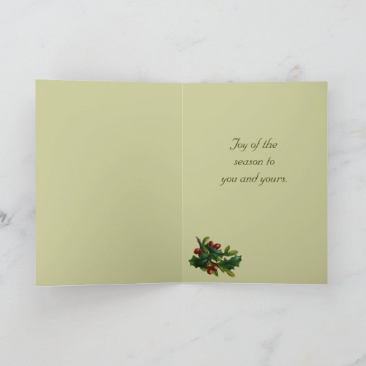 アンティークサンタクリスマスカード シーズンカード (内部)