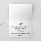 アンティークサンタクロース チェックリスト カスタム シーズンカード (内部)
