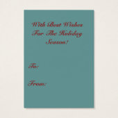 アンティークサンタ吹雪プレゼントラベルカード (裏面)