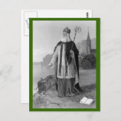 アンティークサンパトリック、ヘビと聖書 ポストカード (正面/裏面)