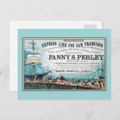 アンティークサンフランシスコエクスプレスシッピングライン ポストカード (正面/裏面)