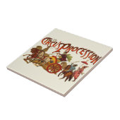 アンティークサーカスパレードピエロ馬 タイル (側面)