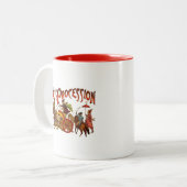 アンティークサーカスパレードピエロ馬 ツートーンマグカップ (正面左)