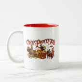 アンティークサーカスパレードピエロ馬 ツートーンマグカップ (左)