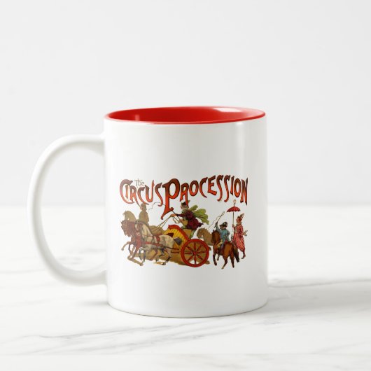 アンティークサーカスパレードピエロ馬 ツートーンマグカップ (左)