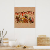 アンティークサーカスパレードピエロ馬 ポスター (キッチン)