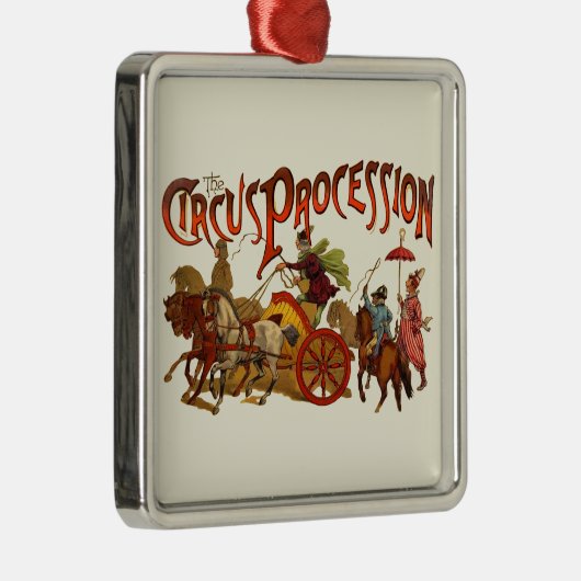 アンティークサーカスパレードピエロ馬 メタルオーナメント (右)
