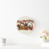 アンティークサーカスパレードピエロ馬 ラウンド壁時計 (ホーム)