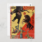 アンティークサーカス葉書 ポストカード (正面/裏面)