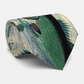 アンティークサーモンフィッシュ魚釣りプリント ネクタイ (ロール)