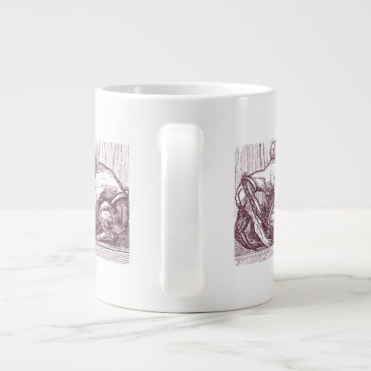 アンティークザエレガントルがあなたの名前を持つ ジャンボコーヒーマグカップ (裏面)